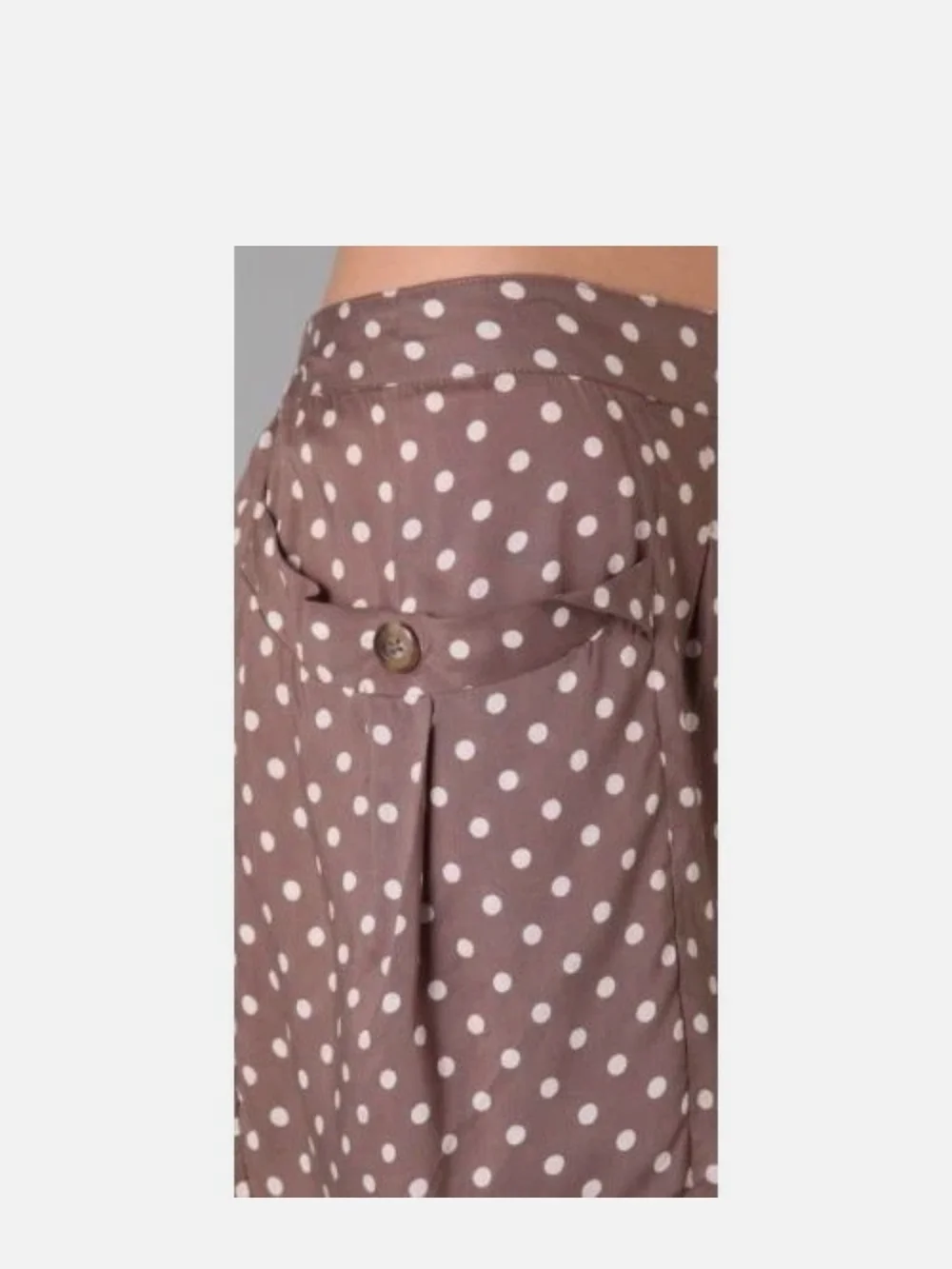 Free People Brown and White Polka Dot Shorts